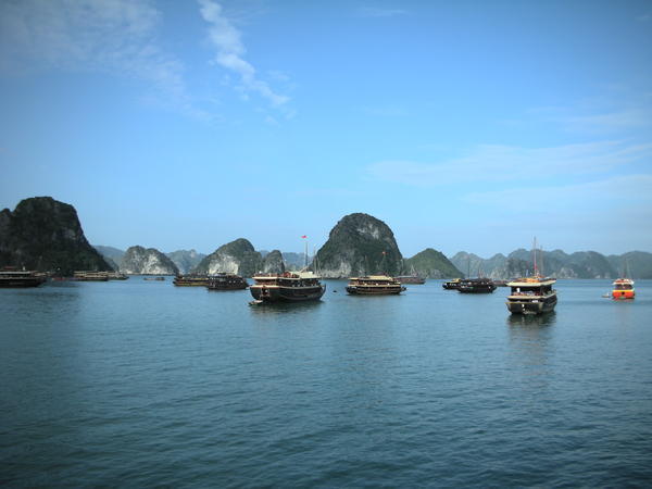 View from our cabin - Halong Bay