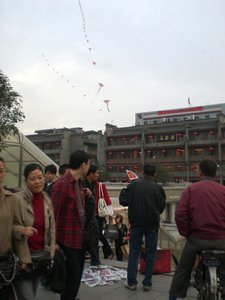 Kite flying in Xian