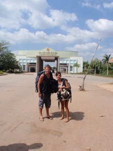 Crossing the border from Vietnam to Cambodia