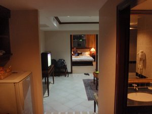 Our huge hotel room in Bangkok