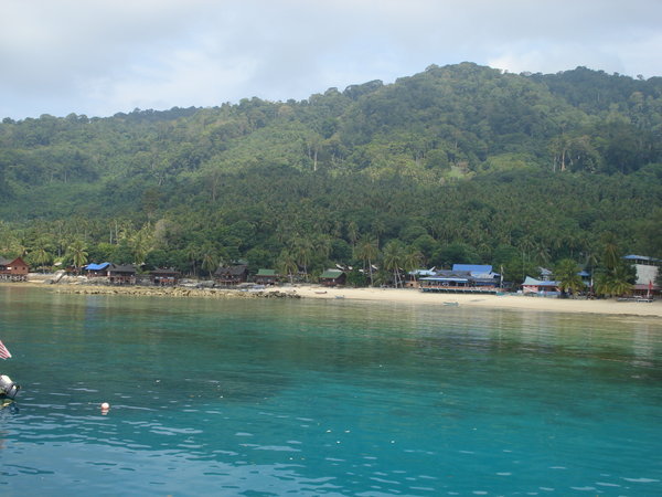The clear blue water at Tioman Island