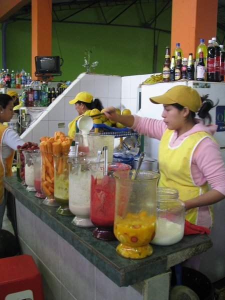 My favourite fruit juice lady in Banos