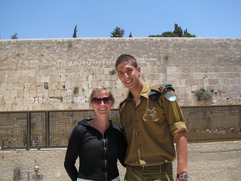 In front of the Western Wall