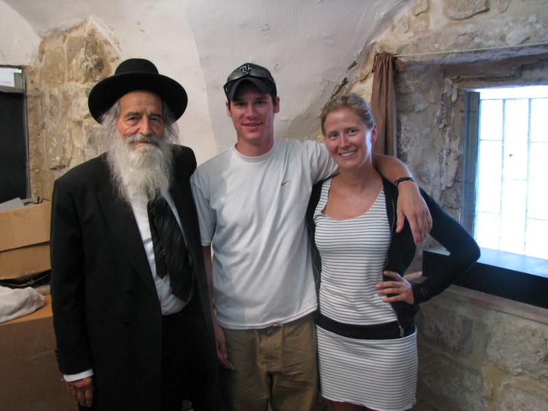 Pat and I with the Rabbi - Mt Zion