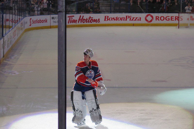 Goalie Ben Scrivens after his record-breaking shutout win