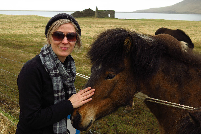 Meeting my first Iceland Horse