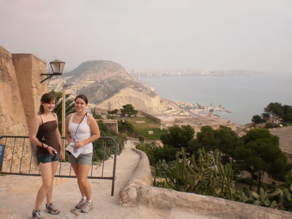Taryn and I at the top of the castle in Alicante