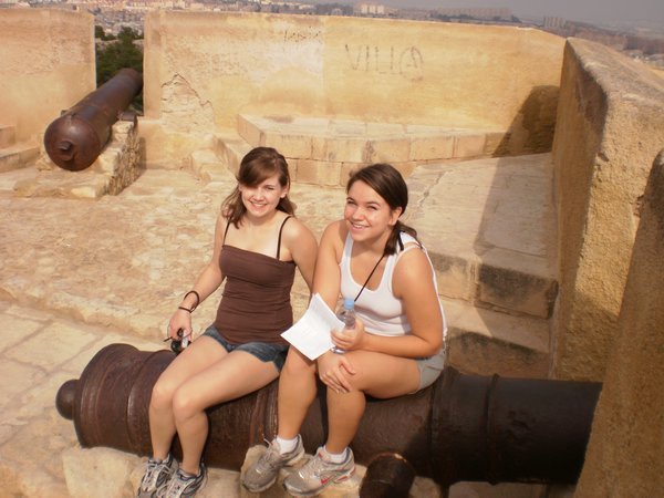 Taryn and I at the top of the castle in Alicante