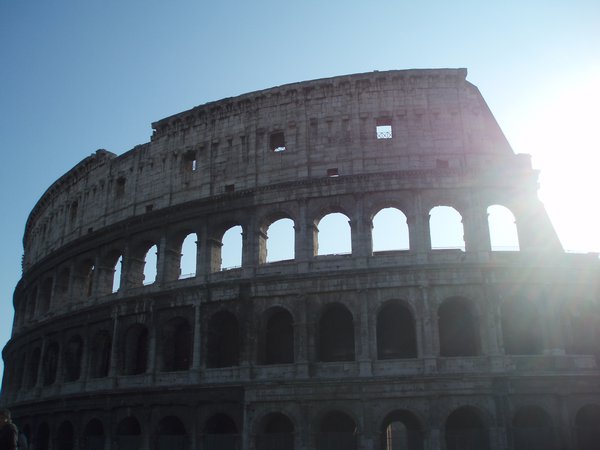 The coloseum on a sunny day
