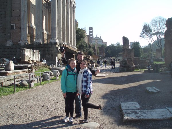 Touring the roman ruins with Katherine and Jason, our roommate 