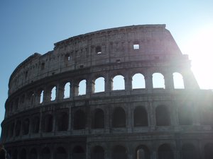 The coloseum on a sunny day