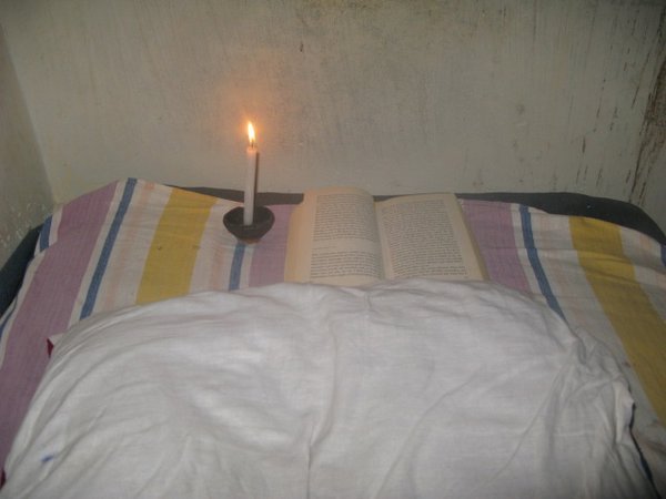 Reading with candle