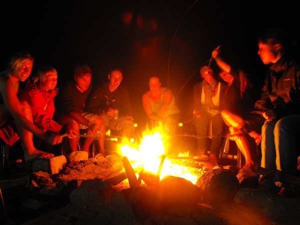 Campfire + marshmellows