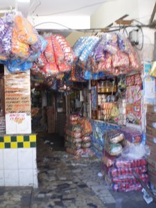 blurry pic of snacks shop