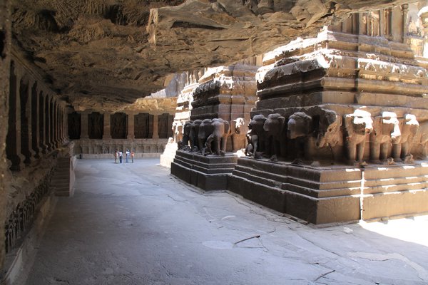 Cave temple dug into the rock