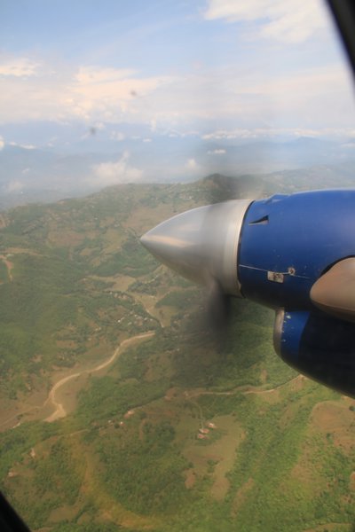 View flying into Pokhara