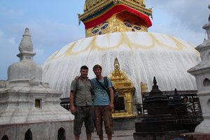 Monkey temple stupa - and brothers