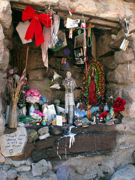 Roadside Shrine in Abandoned Chimney, New Mexico