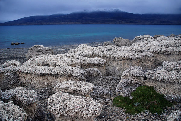 Lago Sarmiento shoreline deposits