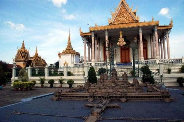 Angkor Wat model and The Silver Pagoda at Phnom Penh