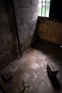 a cell at Tuol Sleng
