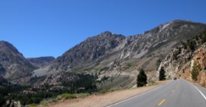 Ascending Tioga Pass Road from Lee Vining