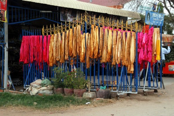Saffron Robes drying