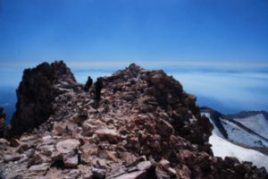 The summit of Mt. Shasta