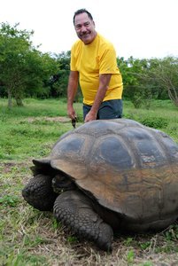 Don and a Giant Tortoise