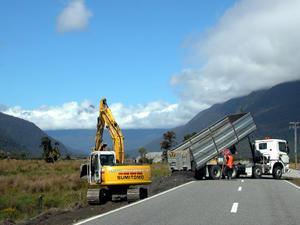 Haast Pass road Construction
