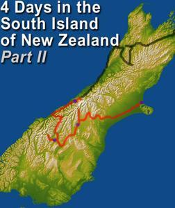 My Route on a Map of New Zealand