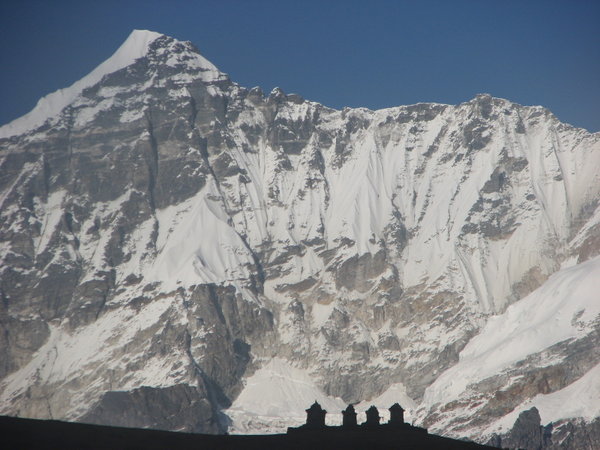 Mountains and stupas