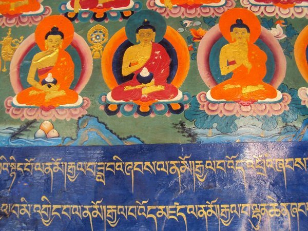buddhistische Wandmalereien
