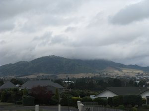 Gloomy weather over the hills