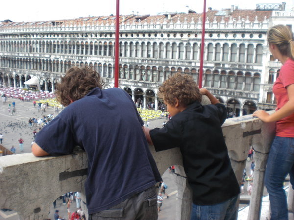boys atop San Marco