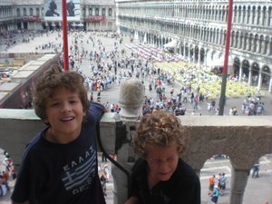 boys atop San Marco