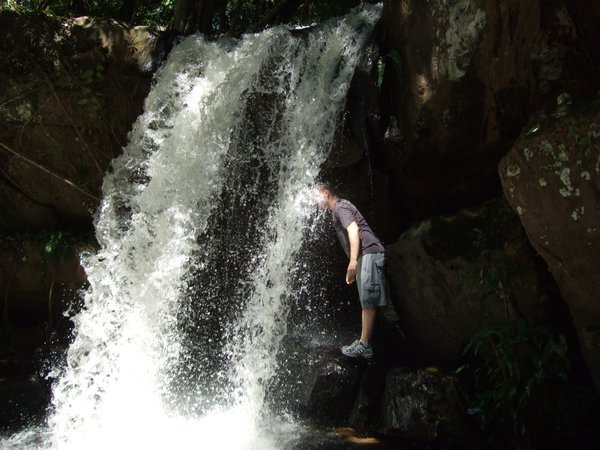 Pete enjoying waterfall