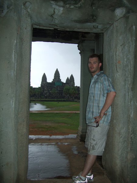 Pete with Angkor Wat in background