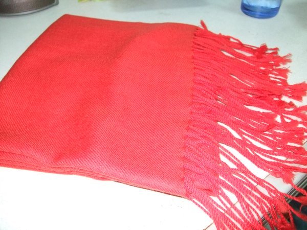 Red Pashima Scarf from Eric & Abby