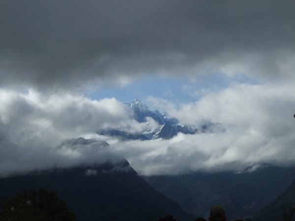 Mt Cook behind the clouds