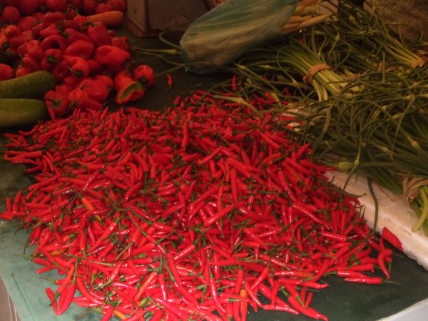 chilis at the market