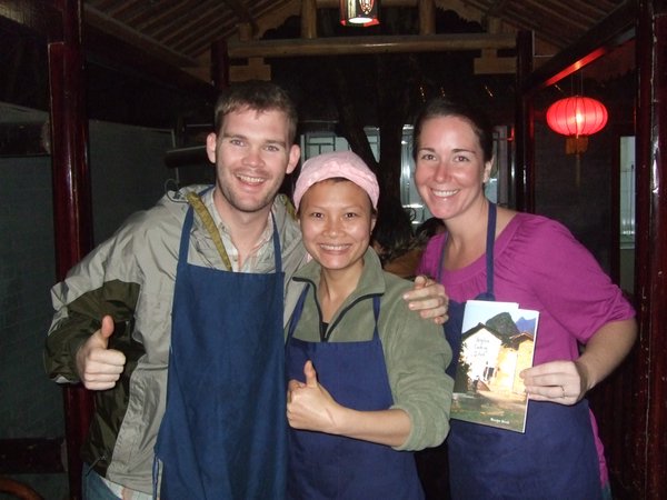 Us with Kelly and our cookbook