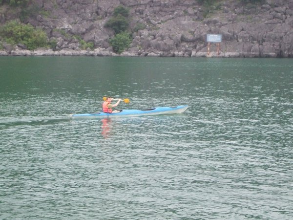 Pete kayaking
