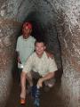 inside tunnels with local who lived in there as a young boy