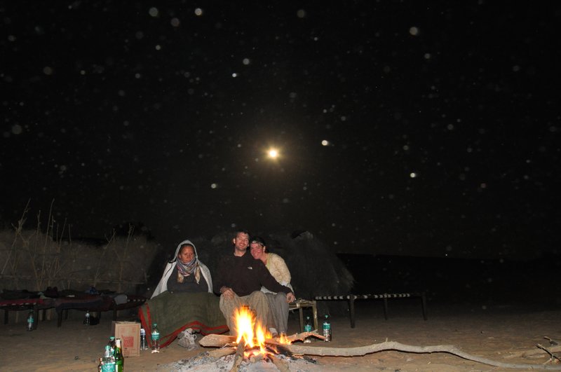 campsite with the moon