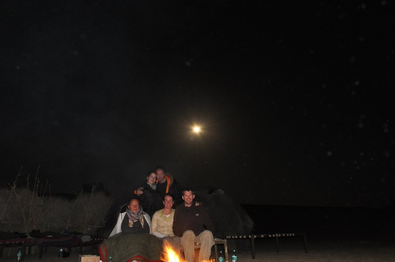 campsite with the moon