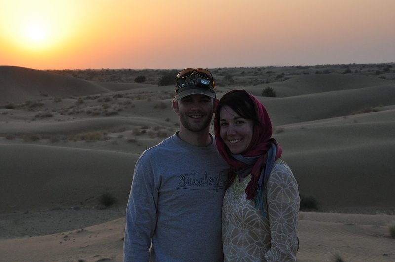 sunset in Thar Desert