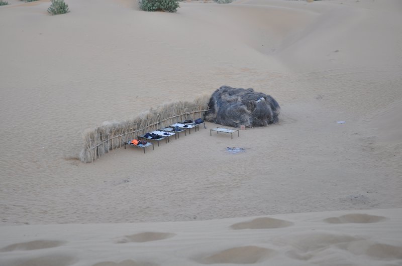 our campsite from the sand dune