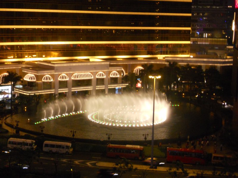Wynn water show viewed from our room