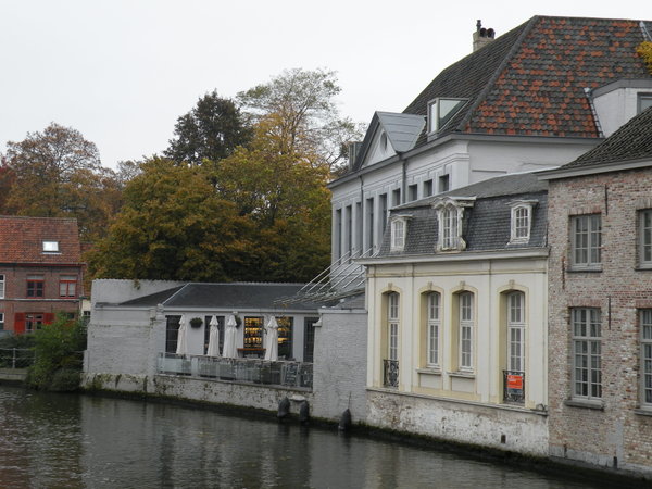 Our hotel on the canal in Bruges
